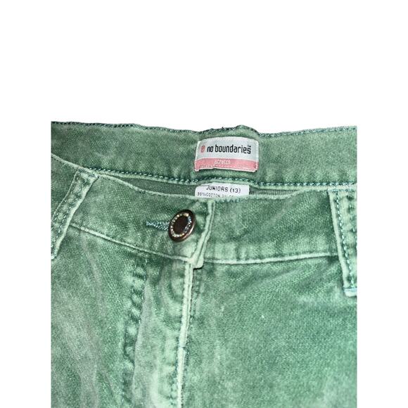 No Boundaries Vintage Y2k Velvet Green Flare Pants - Picture 3 of 4